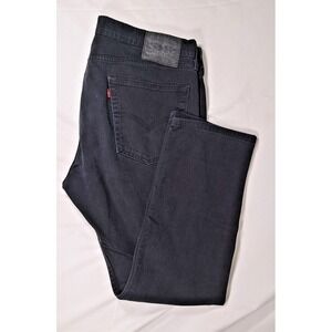 Levis 513 Slim Straight Jeans Mens 36x30 Black Denim Pants 00513-0556